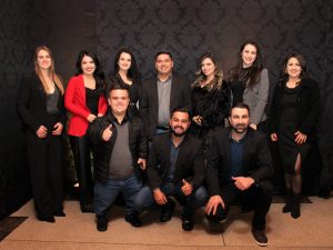 Equipe da agencia Pato Branco Centro - Agência da Cresol comemora 15 anos em Pato Branco
