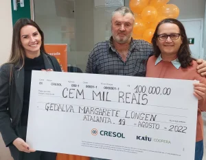 IMG 20220819 105814 884 - Cooperada da Cresol Vale Europeu ganha prêmio nacional de R$ 100 mil da Icatu Seguros