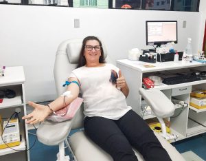 Dona Clarice - Cooperados da Cresol Vanguarda participam de doação de sangue em Joaçaba