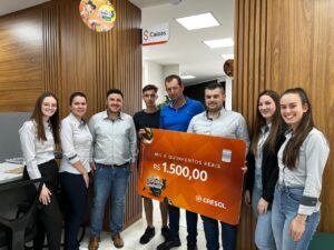 Cleison Ronei Carrad cooperado contemplado na campanha pela Cresol Centro Norte - Campanha de prêmios da Cresol já sorteou mais de R$ 2,4 milhões 