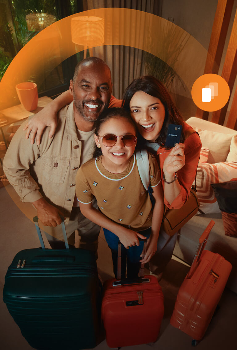 banner familia malas viagem cartao cresol - Cartões para você