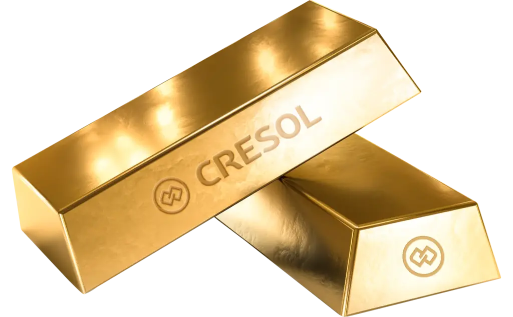 Barra de ouro representando os prêmios da campanha "Cooperar é Ganhar" da Cresol.