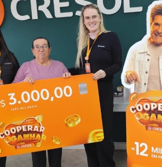 Cooperar é Ganhar - Associada contemplada com 3 mil reais