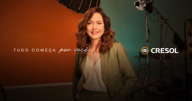 Camila Morgado em nova campanha da Cresol