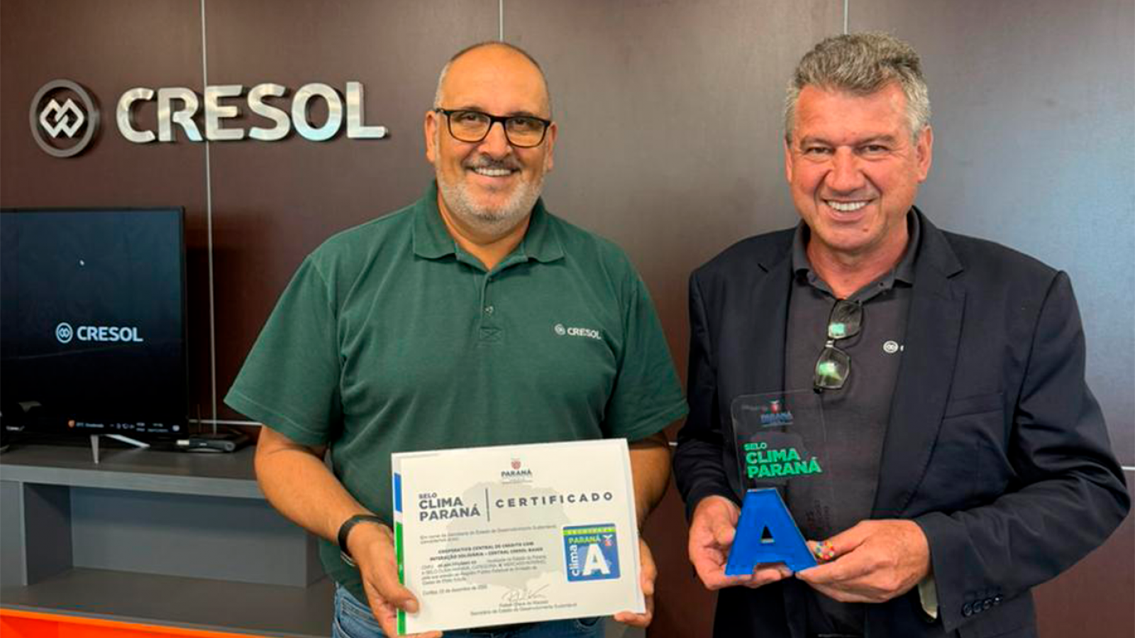 Cresol recebe classificação no selo clima Paraná_3