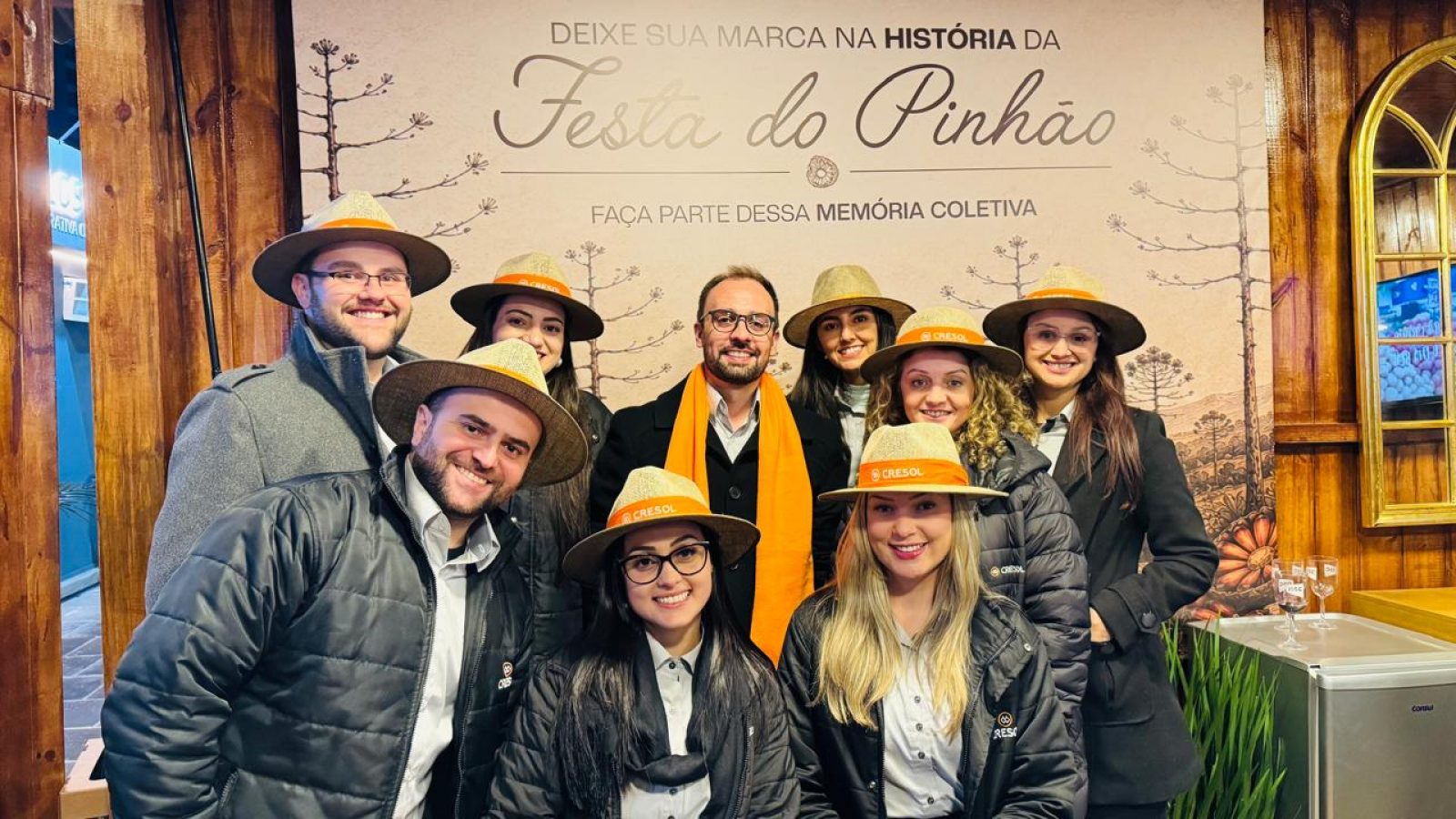 Equipe da Cresol Planalto Sul na Festa Nacional do Pinhão em Lages