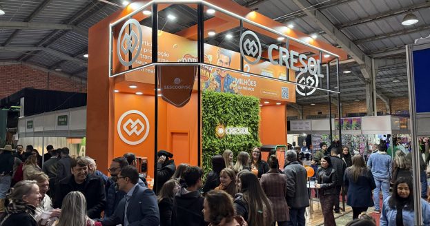 Espaço da Cresol Centro Serra na ExpoCentro foi ponto de encontro para negócios, conversas e fortalecimento de parcerias