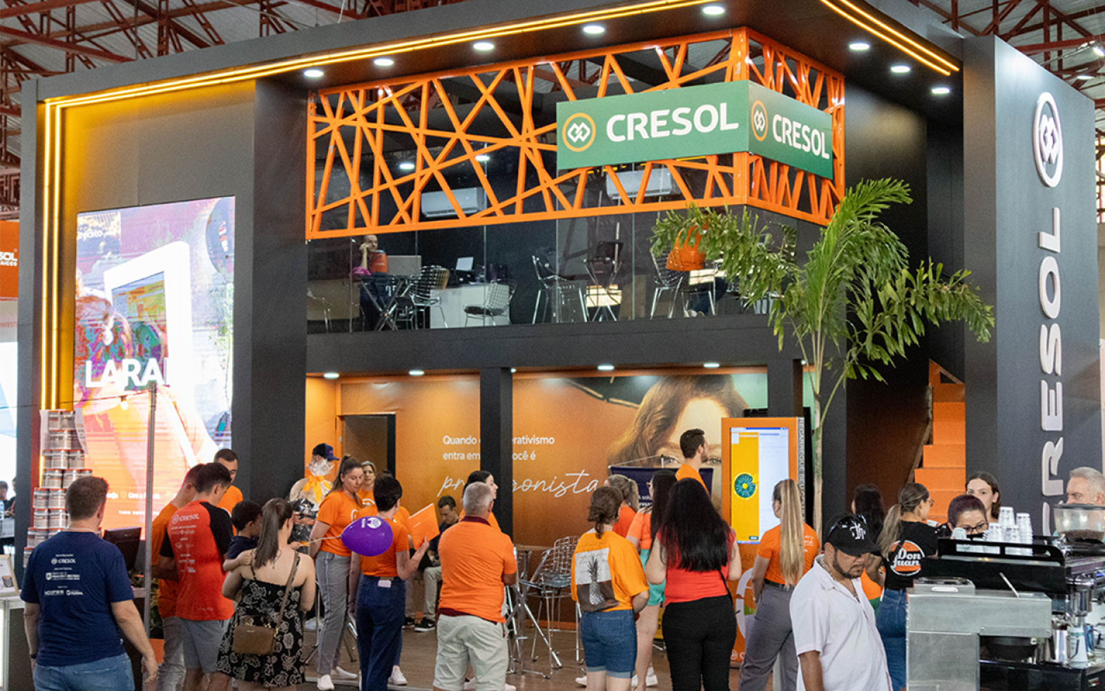 Estande da Cresol na Expobel 2024.
