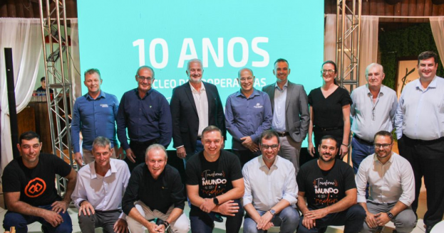 Cresol Transformação no evento de 10 anos de 10 anos do Núcleo de Cooperativas do Alto Vale
