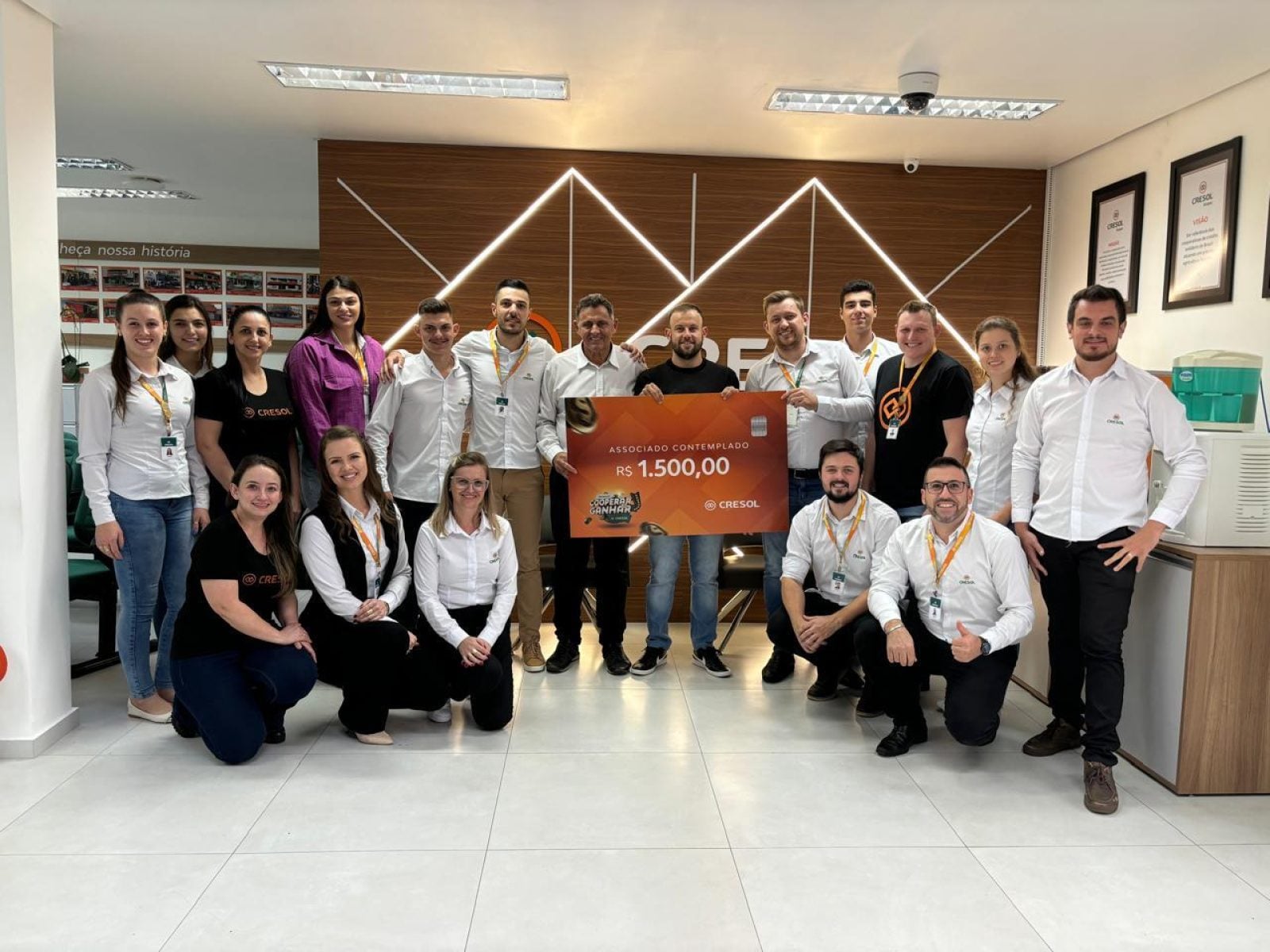Um dos ganhadores é Anderson Barimark, cooperado Cresol há mais de 10 anos