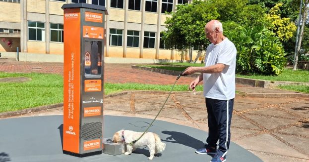 Bebedouro instalado pela Cresol também tem água para pets