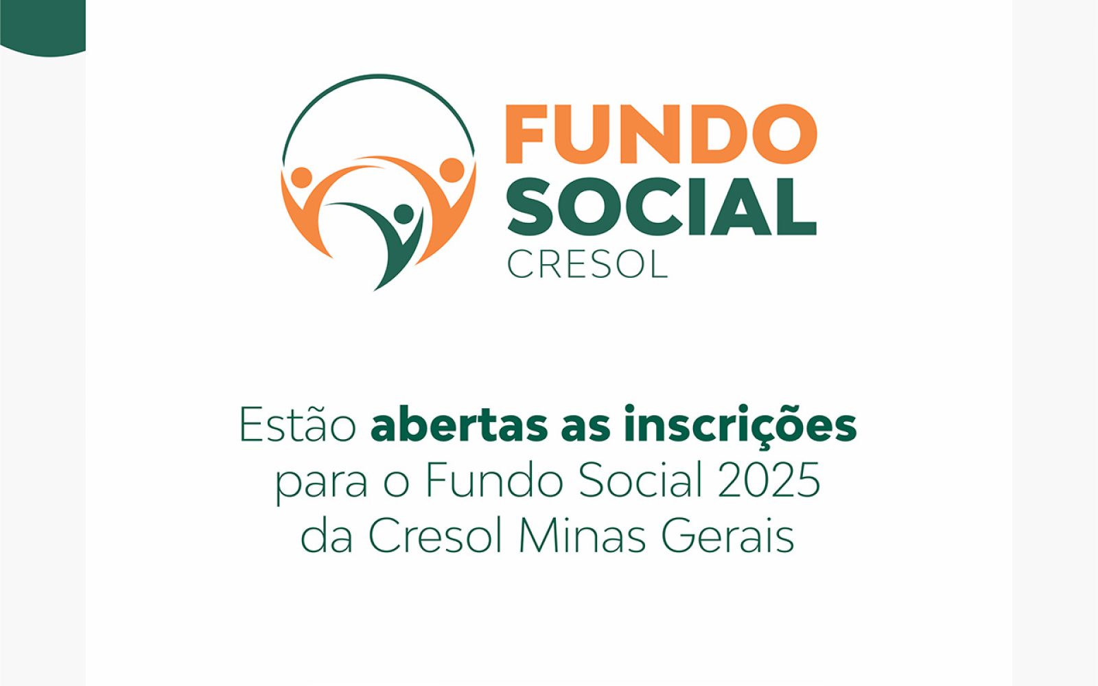 Inscrições Abertas - Fundo Social 2025